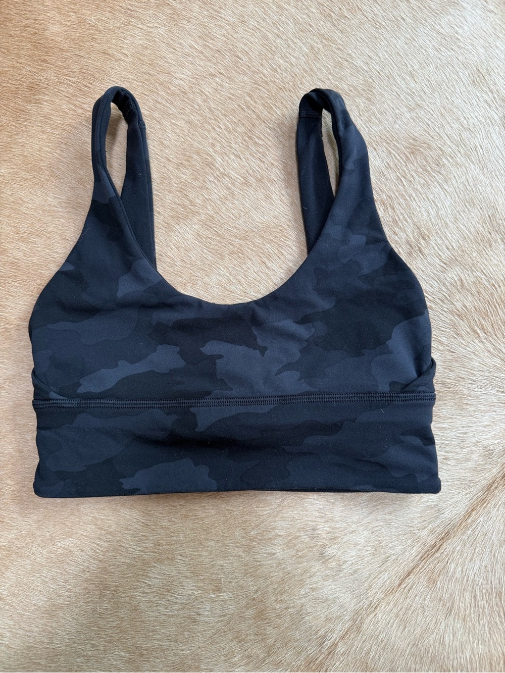 lululemon athletica Black Camo Scoop Sports Bra